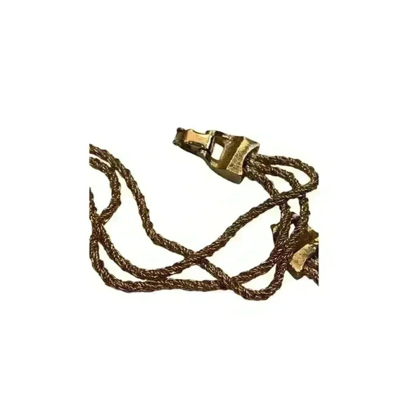 Triple strand golden chain with clasp 30 inches - Picture 3 of 6